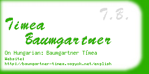 timea baumgartner business card